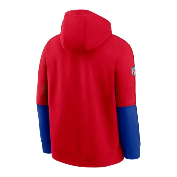 New england patriots nike throwback logo club tri blend pullover hoodie Red L