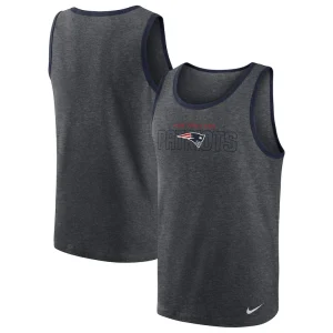 New england patriots nike tri blend tank top Heathered charcoal