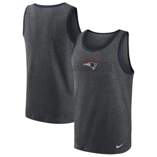 New england patriots nike tri blend tank top Heathered charcoal