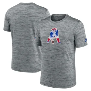 New england patriots nike velocity alternate logo performance t shirt Gray