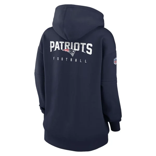 New england patriots nike womens 2023 sideline club fleece pullover hoodie Navy M