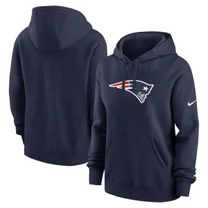 New england patriots nike womens club fleece pullover hoodie Navy
