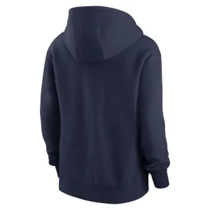 New england patriots nike womens club fleece pullover hoodie Navy M