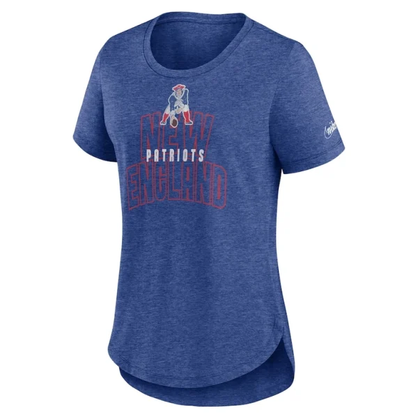 New england patriots nike womens fashion tri blend t shirt Heather royal S