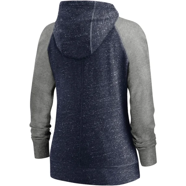 New england patriots nike womens gym vintage full zip hoodie Heathered navy M
