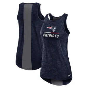 New england patriots nike womens high neck performance tank top Navy