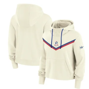 New england patriots nike womens historic performance pullover hoodie Cream