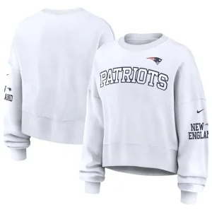 New england patriots nike womens oversized pullover sweatshirt White