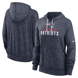 New england patriots nike womens plus size gym vintage pullover hoodie Navy