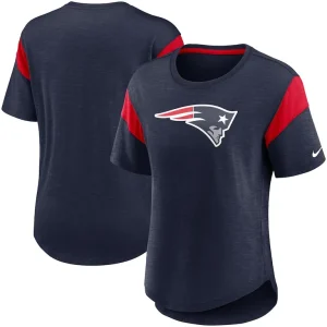 New england patriots nike womens primary logo fashion top Heather navy