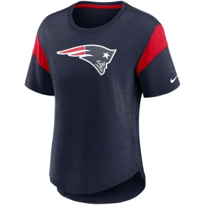 New england patriots nike womens primary logo fashion top Heather navy S