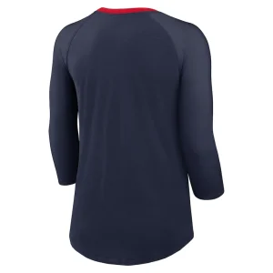 New england patriots nike womens raglan 34 sleeve t shirt Navy M