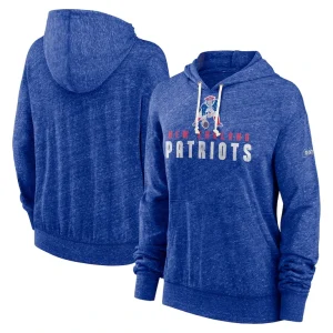 New england patriots nike womens rewind gym vintage lightweight pullover hoodie Royal
