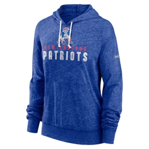 New england patriots nike womens rewind gym vintage lightweight pullover hoodie Royal S