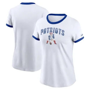 New england patriots nike womens rewind ringer t shirt White