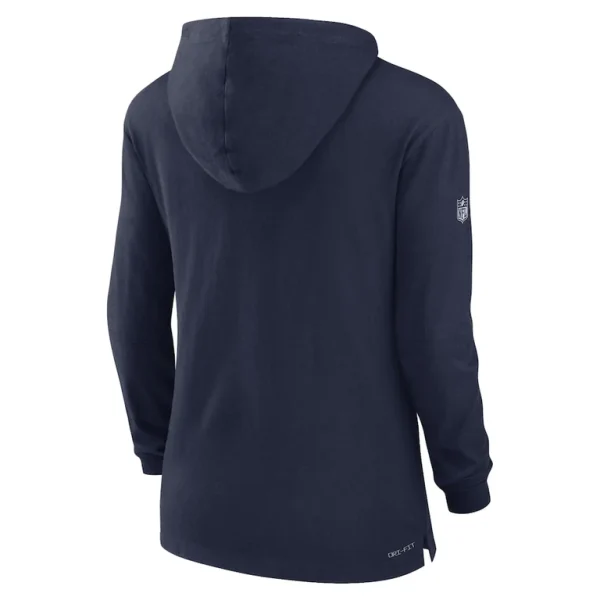 New england patriots nike womens sideline performance long sleeve hoodie t shirt Navy M