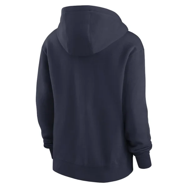 New england patriots nike womens team logo club fleece pullover hoodie Navy M