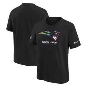 New england patriots nike youth 2024 nfl crucial catch t shirt Black