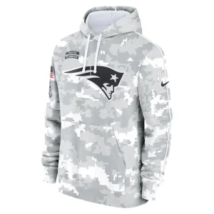New england patriots nike youth 2024 salute to service pullover hoodie Whitegray Yth M