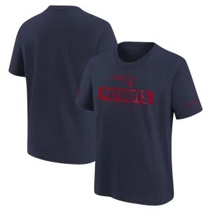 New england patriots nike youth 2024 sideline legend performance t shirt Navy