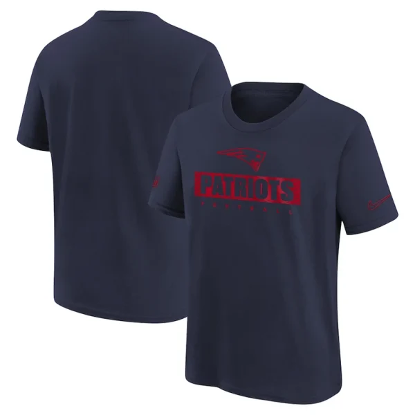 New england patriots nike youth 2024 sideline legend performance t shirt Navy