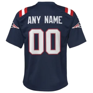 New england patriots nike youth custom game jersey Navy Yth L