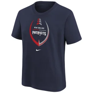 New england patriots nike youth icon football t shirt Navy Yth M