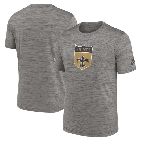 New orleans saints nike 2023 sideline alternate logo performance t shirt Heather charcoal