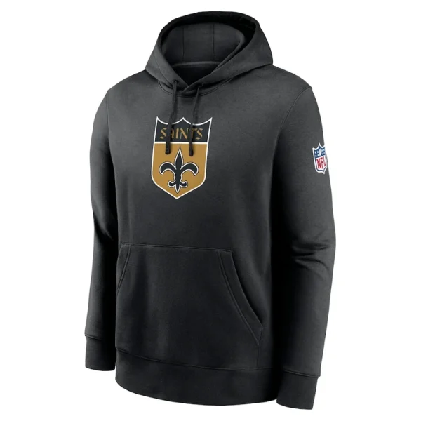New orleans saints nike 2023 sideline club alternate tri blend pullover hoodie Black M