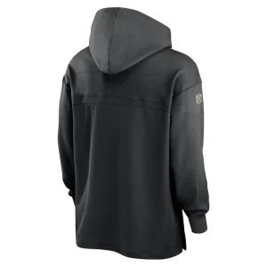 New orleans saints nike 2023 sideline lightweight performance hooded top Black L