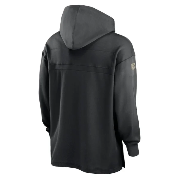 New orleans saints nike 2023 sideline lightweight performance hooded top Black L