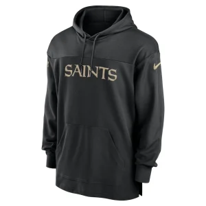 New orleans saints nike 2023 sideline lightweight performance hooded top Black M