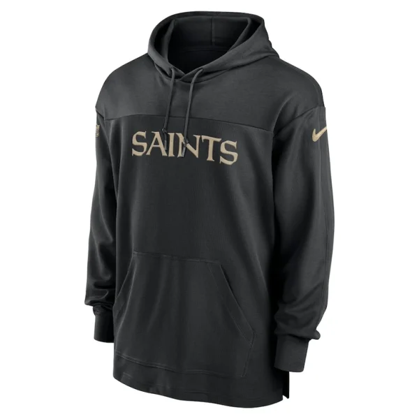 New orleans saints nike 2023 sideline lightweight performance hooded top Black M