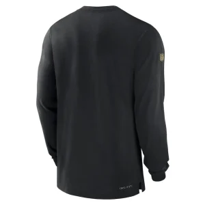 New orleans saints nike 2023 sideline performance long sleeve t shirt Black L