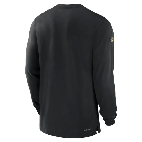 New orleans saints nike 2023 sideline performance long sleeve t shirt Black L