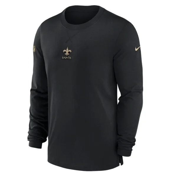 New orleans saints nike 2023 sideline performance long sleeve t shirt Black M