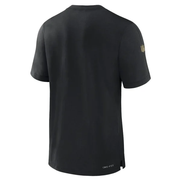 New orleans saints nike 2023 sideline performance t shirt Black L