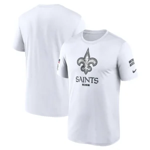 New orleans saints nike 2024 salute to service legend performance t shirt White