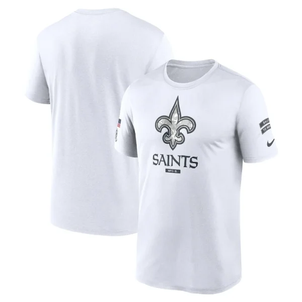 New orleans saints nike 2024 salute to service legend performance t shirt White