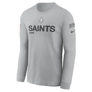 New orleans saints nike 2024 salute to service long sleeve t shirt Gray M