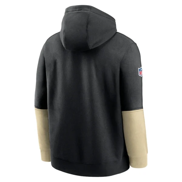 New orleans saints nike 2024 sideline club pullover hoodie Black L