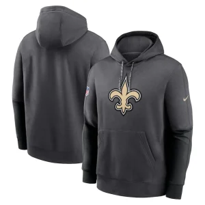 New orleans saints nike 2024 sideline club pullover hoodie anthracite Multi