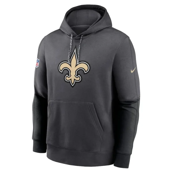 New orleans saints nike 2024 sideline club pullover hoodie anthracite Multi M