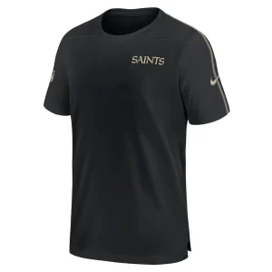 New orleans saints nike 2024 sideline coach uv performance t shirt Black M
