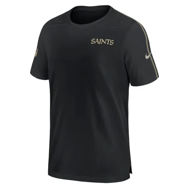 New orleans saints nike 2024 sideline coach uv performance t shirt Black M