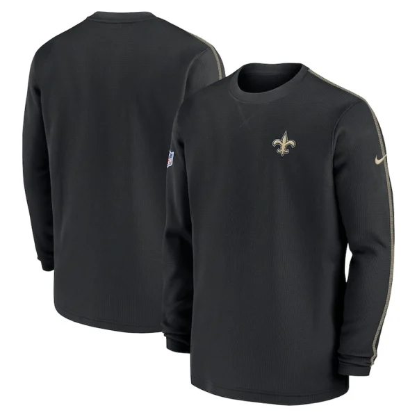 New orleans saints nike 2024 sideline coaches long sleeve top Black