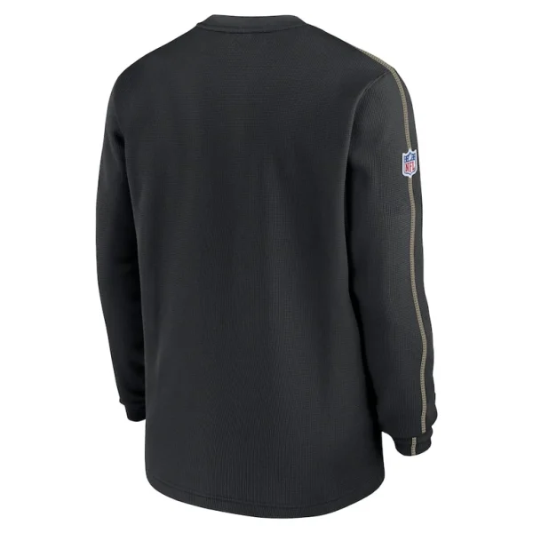 New orleans saints nike 2024 sideline coaches long sleeve top Black L