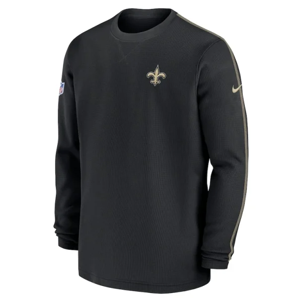 New orleans saints nike 2024 sideline coaches long sleeve top Black M