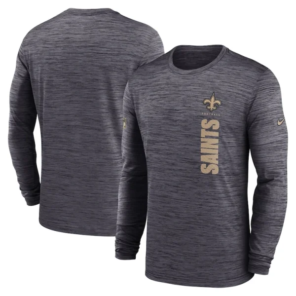 New orleans saints nike 2024 sideline velocity performance long sleeve t shirt Black