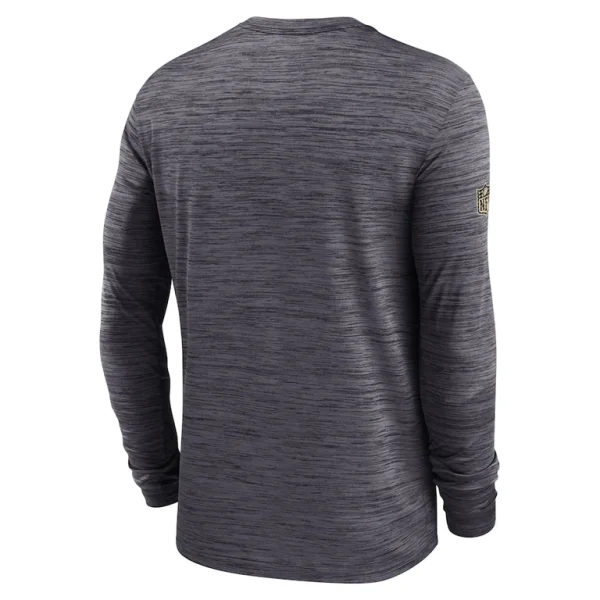 New orleans saints nike 2024 sideline velocity performance long sleeve t shirt Black L